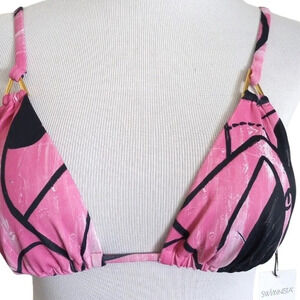 NWT Swiminista x James Peter Henry Beach Activity Bikini Top Med Recycled